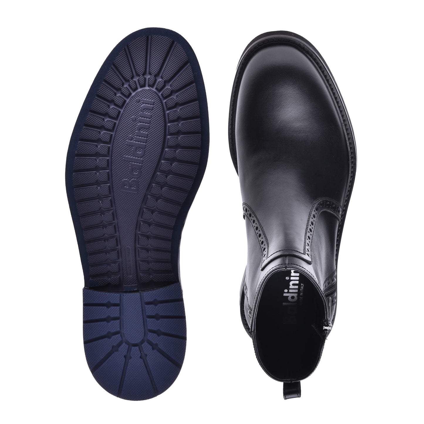 Ankle boots in black calfskin