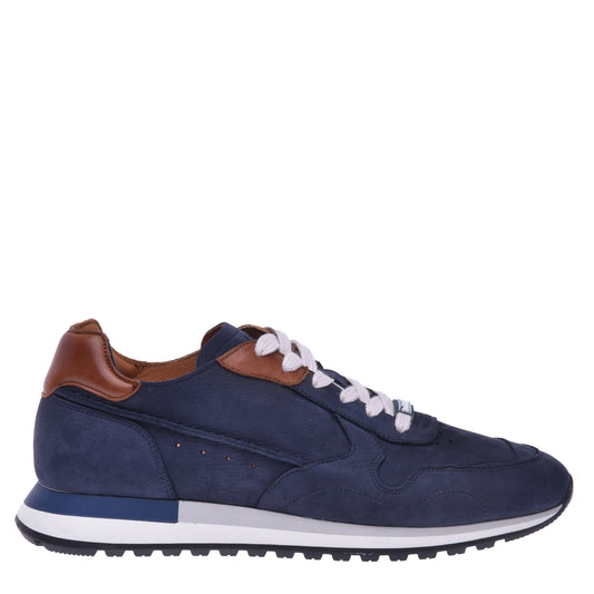 Sneakers en nubuck bleu