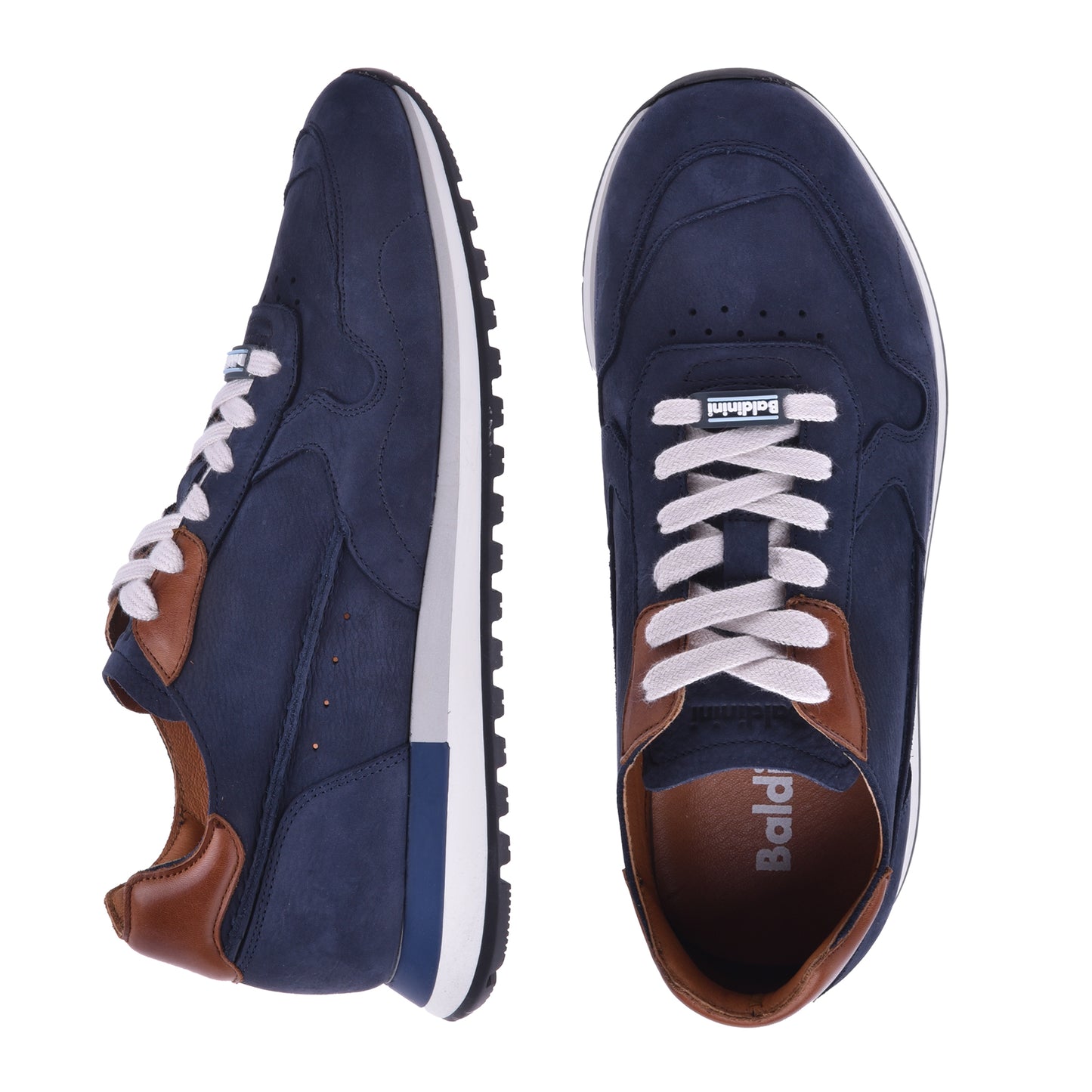Sneakers en nubuck bleu