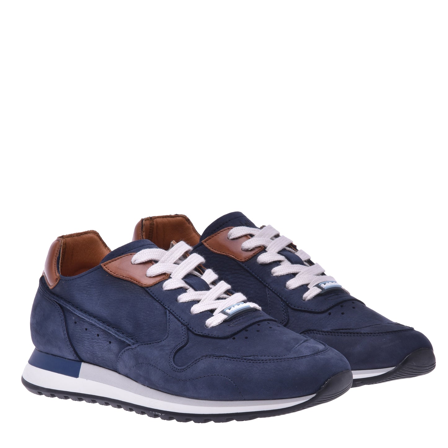 Sneakers en nubuck bleu