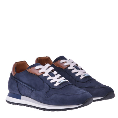 Sneakers en nubuck bleu