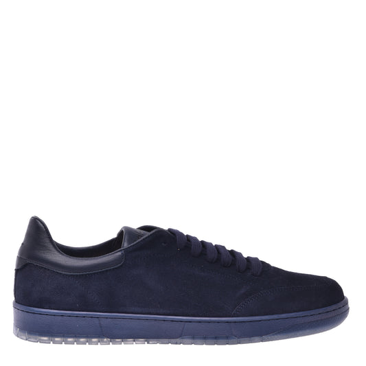 Basket basse en daim bleu