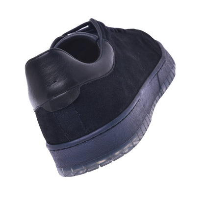 Basket basse en daim bleu