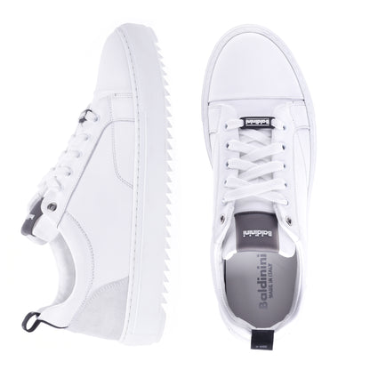 Basket basse en cuir de veau blanc