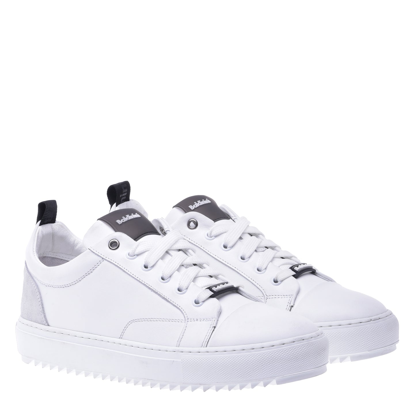 Basket basse en cuir de veau blanc