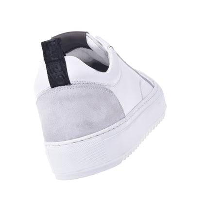 Basket basse en cuir de veau blanc
