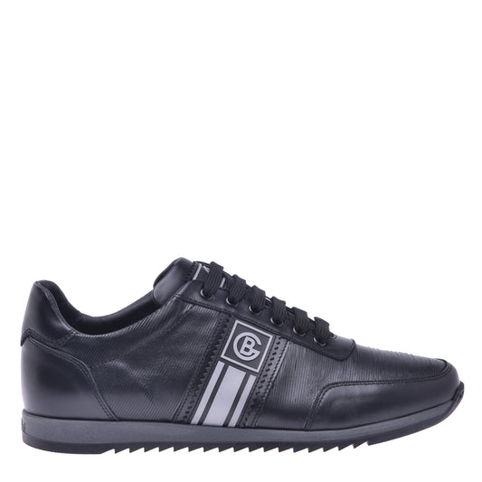 Basket basse en cuir de veau noir
