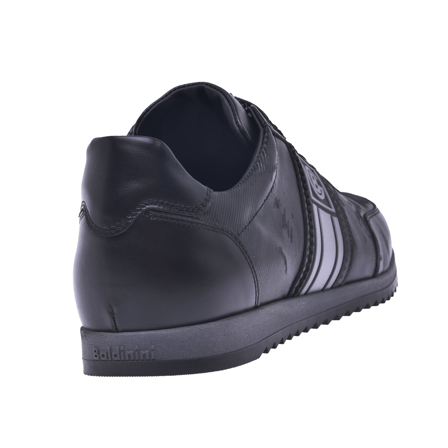 Basket basse en cuir de veau noir