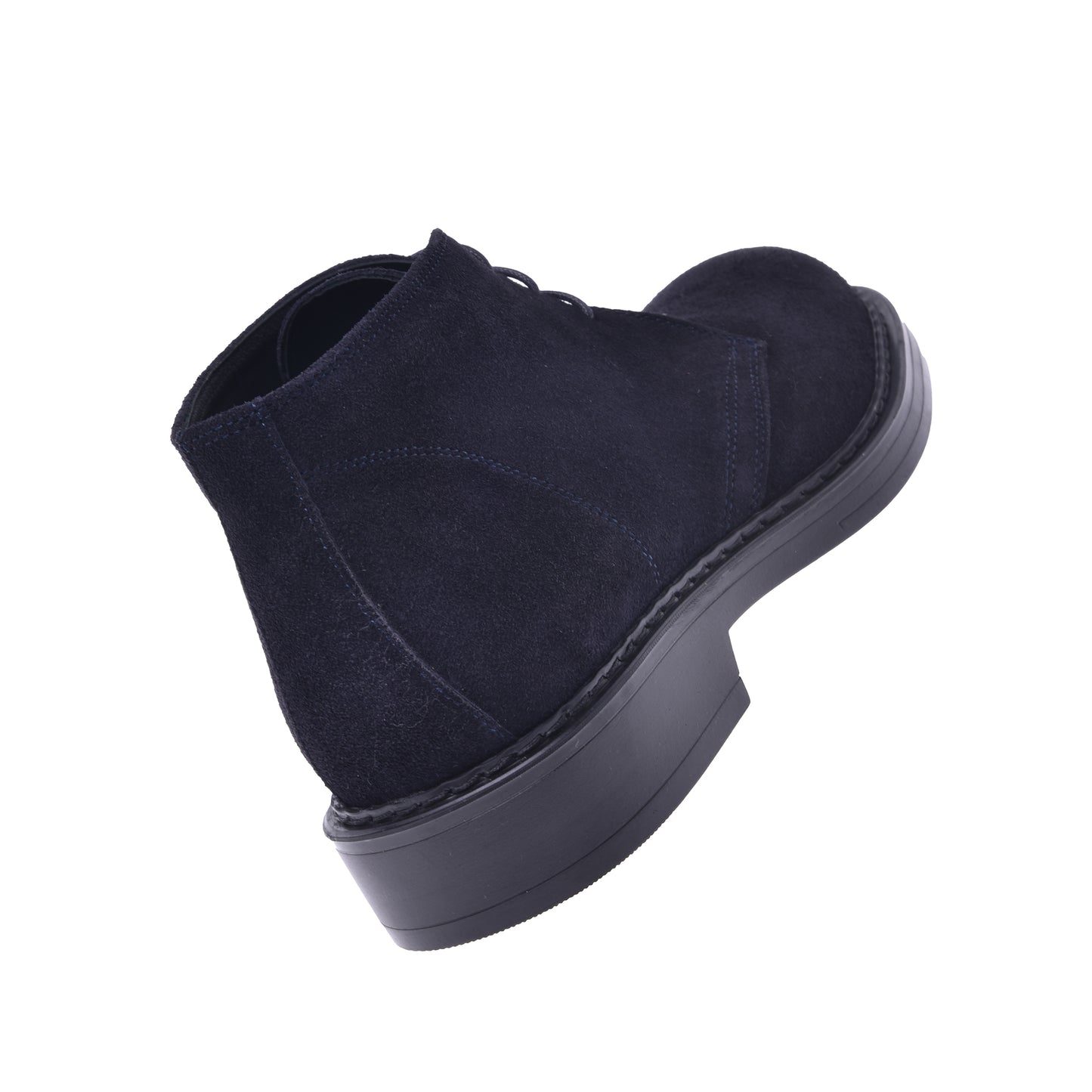 Lace-up boots in blue suede