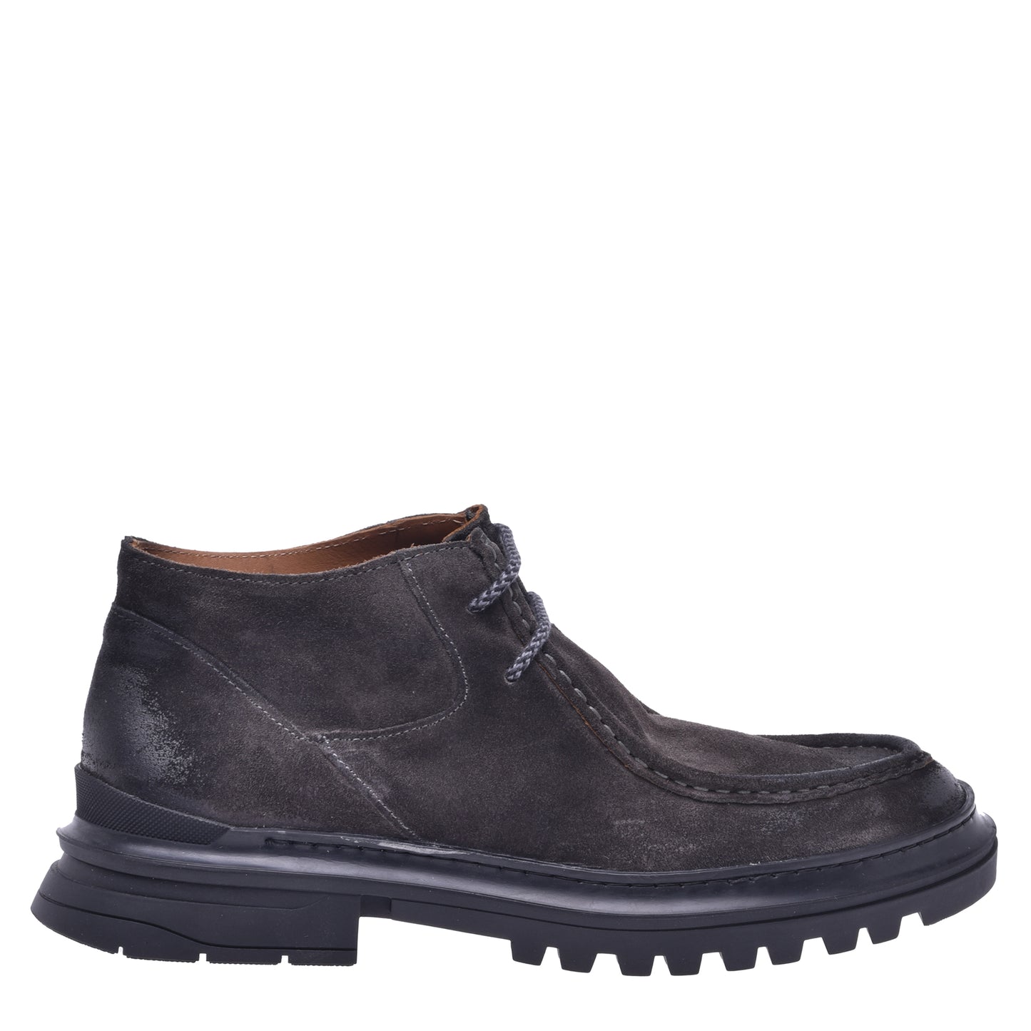 Grey suede ankle boot