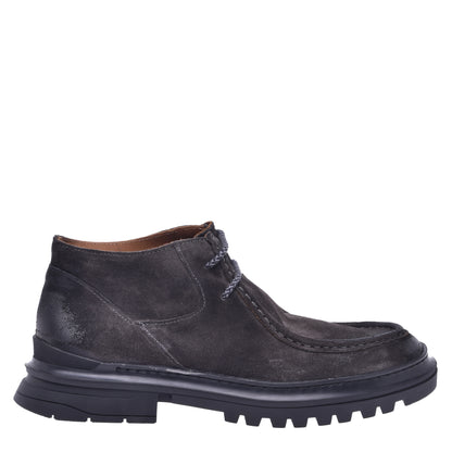 Grey suede ankle boot