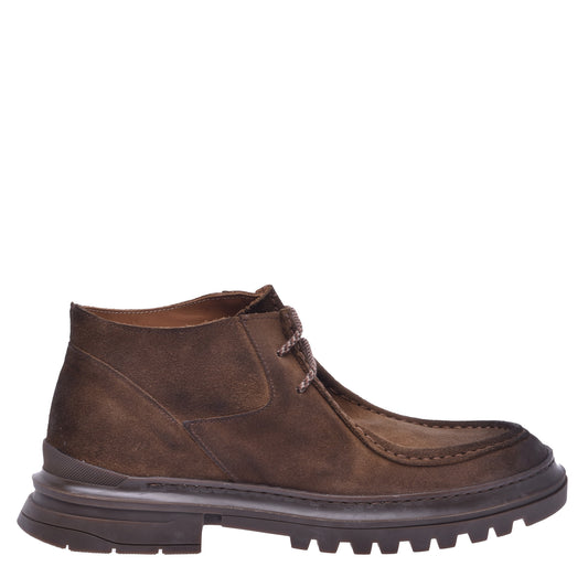 Tobacco suede ankle boot