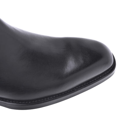 Ankle boots in black calfskin