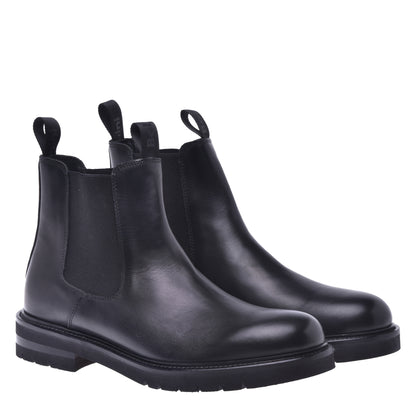 Ankle boots in black calfskin