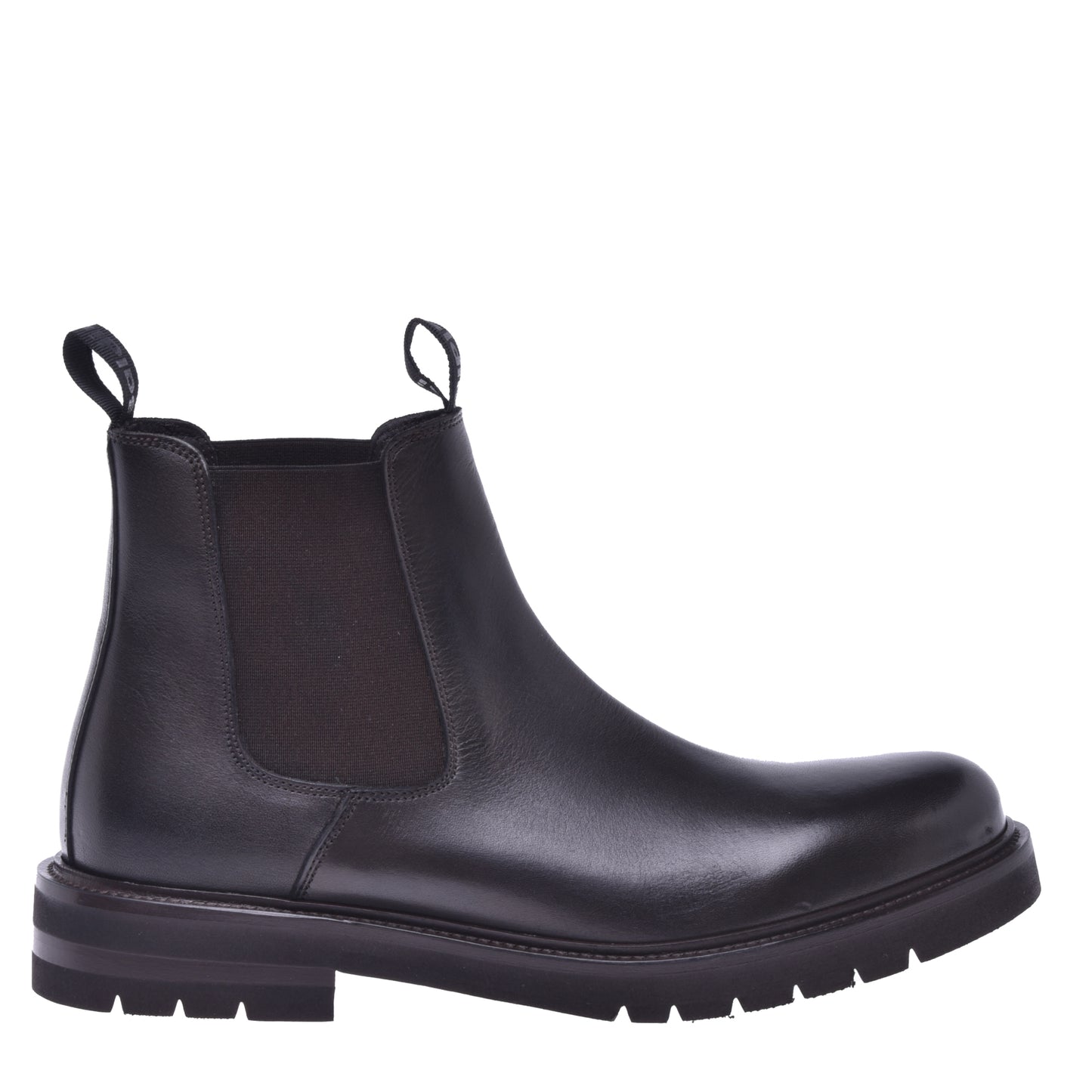 Calfskin ankle boots in dark brown