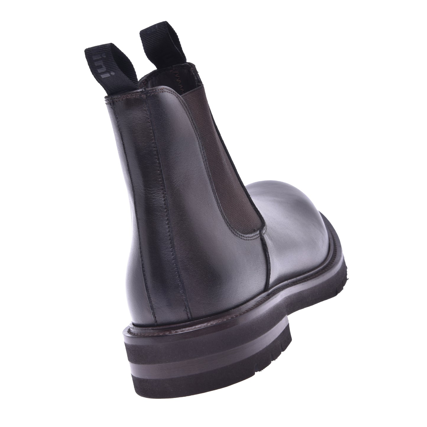 Calfskin ankle boots in dark brown