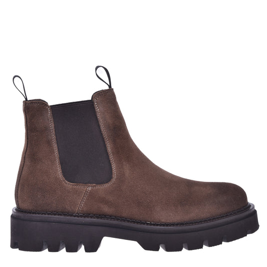 Tobacco suede ankle boot