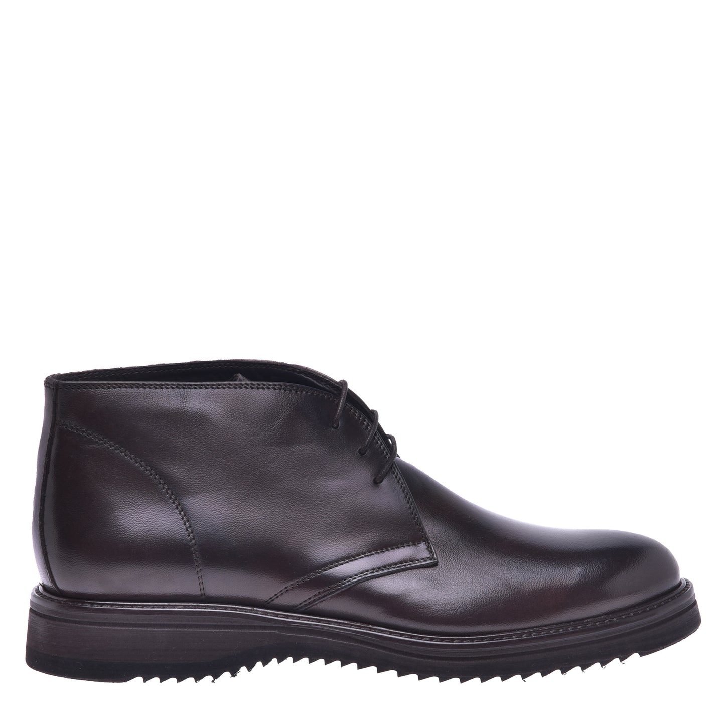 Dark brown calfskin ankle boot
