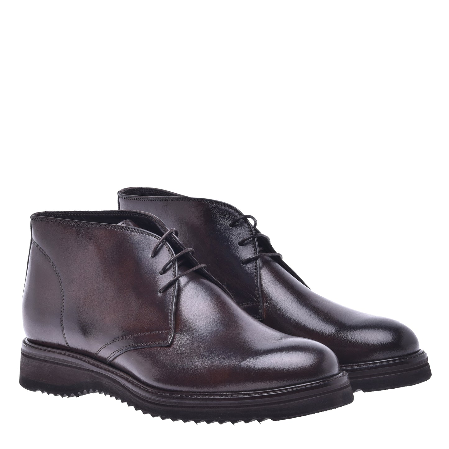 Dark brown calfskin ankle boot
