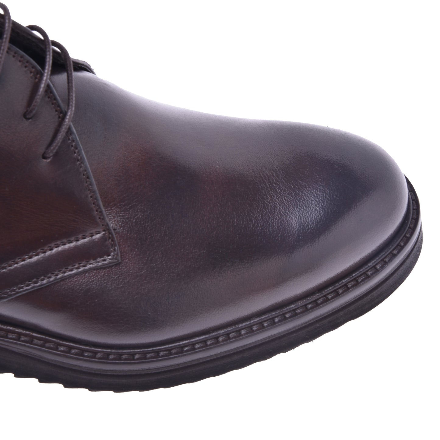 Dark brown calfskin ankle boot