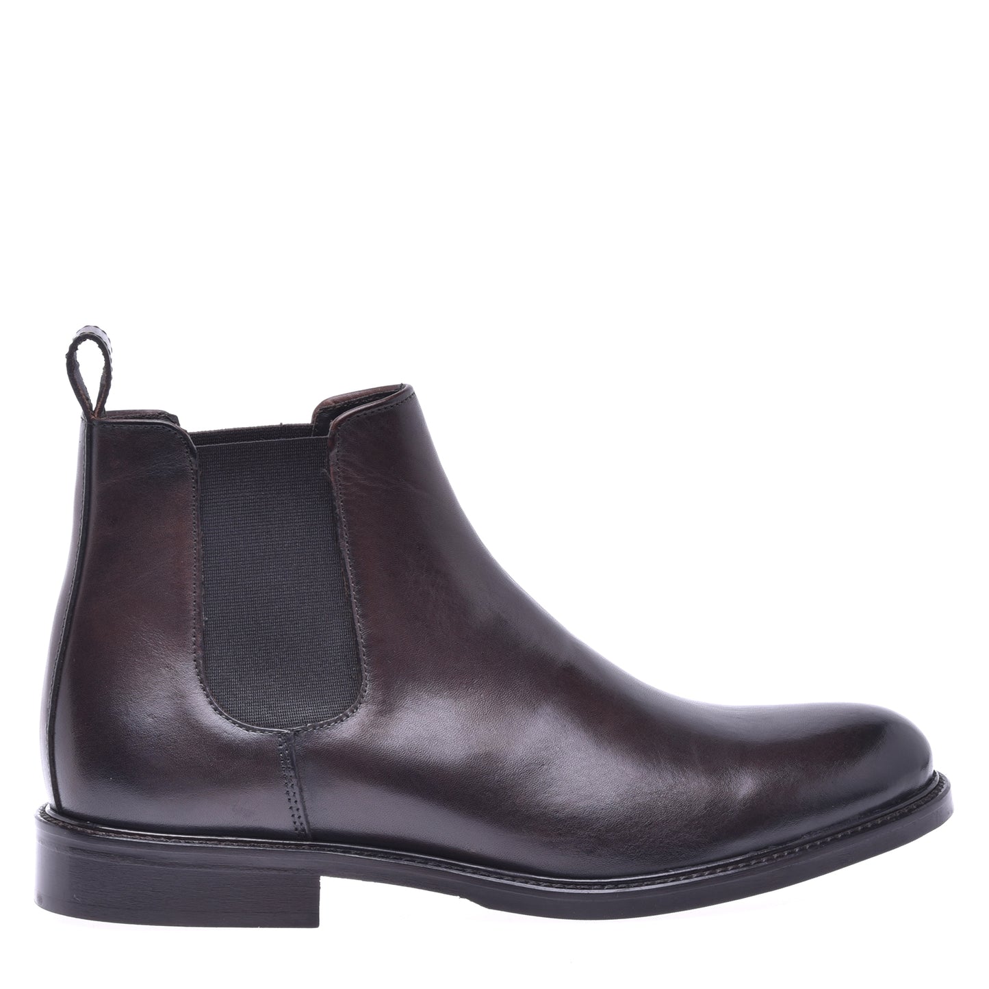 Bottine Beatles en cuir de veau brun foncé