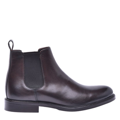 Bottine Beatles en cuir de veau brun foncé