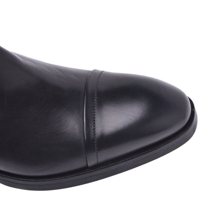 Ankle boots in black calfskin