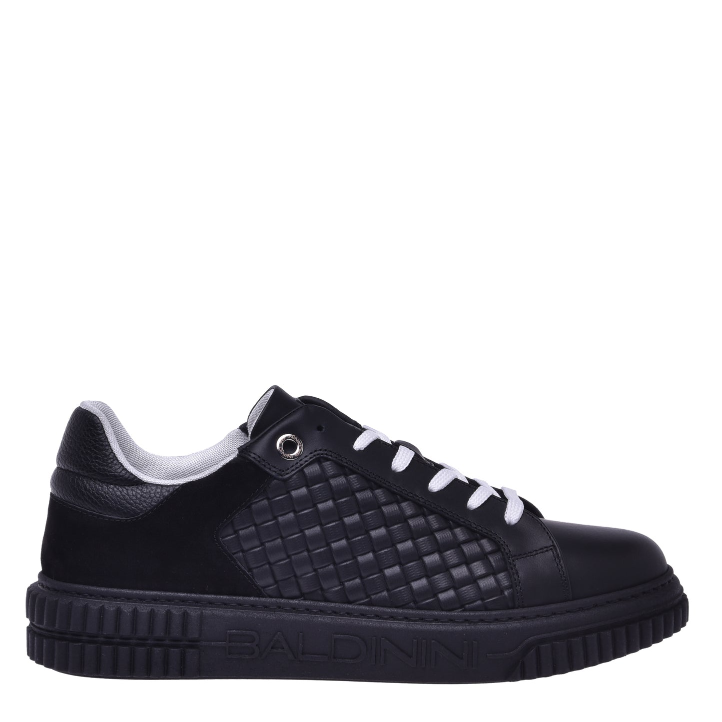 Sneakers tennis en cuir noir