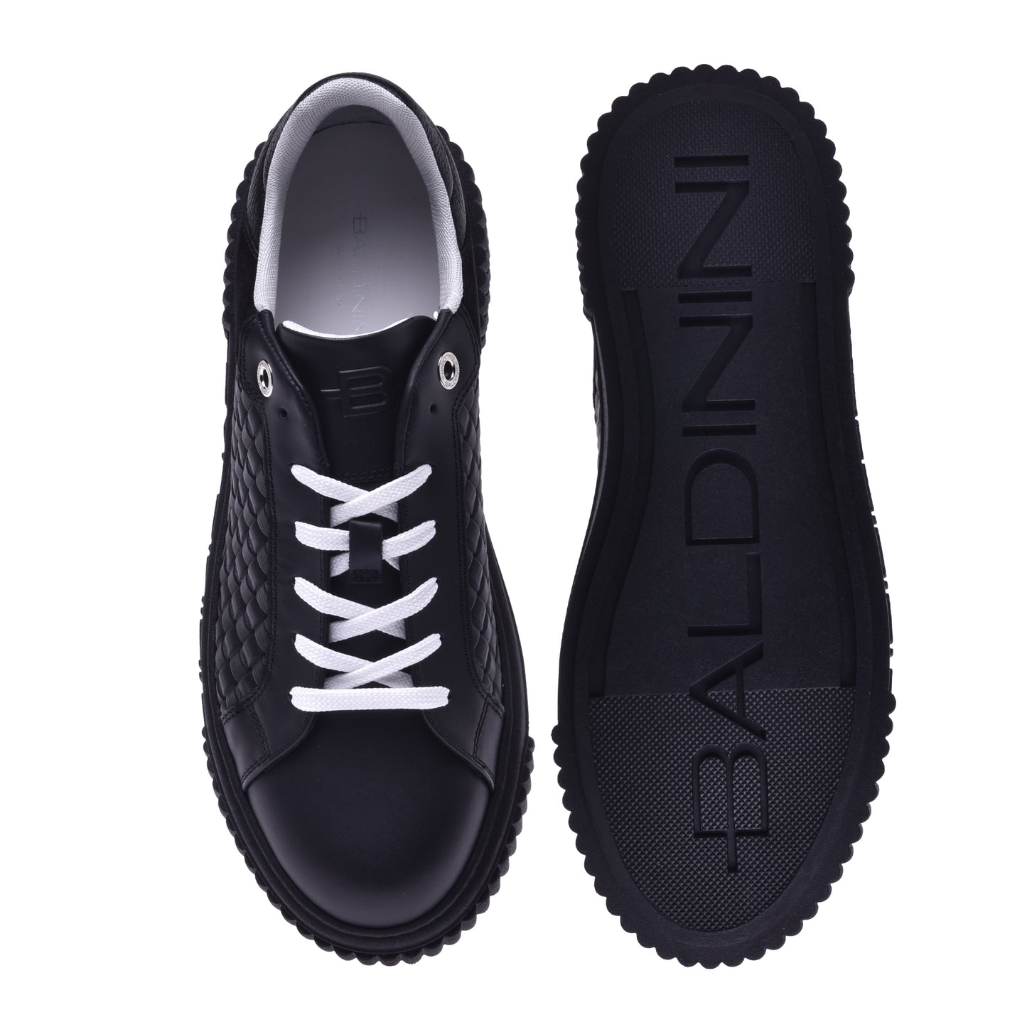 Sneakers tennis en cuir noir