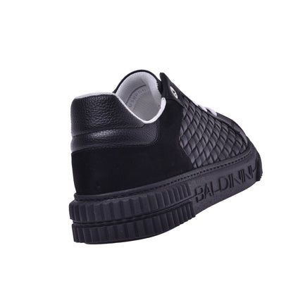 Sneakers tennis en cuir noir