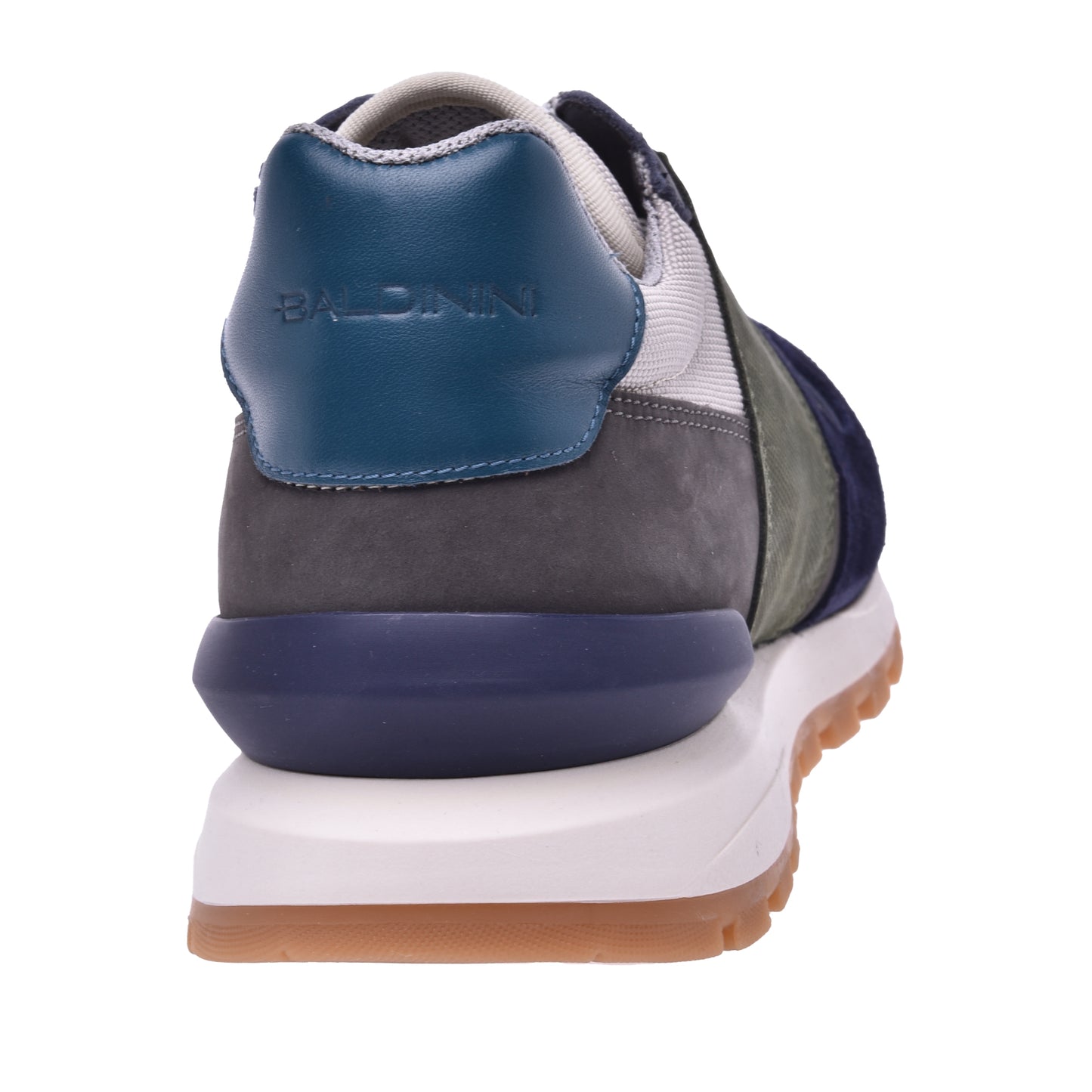 Sneakers en daim et tissu bleu marine