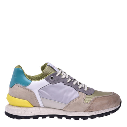Sneakers en daim et tissu multicolore