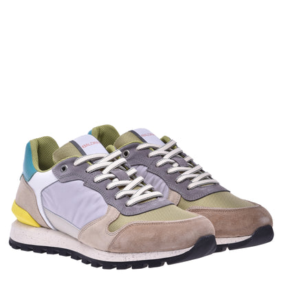 Sneakers en daim et tissu multicolore
