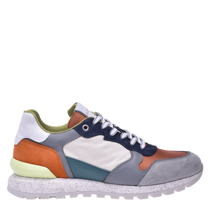 Sneakers en daim et tissu multicolore