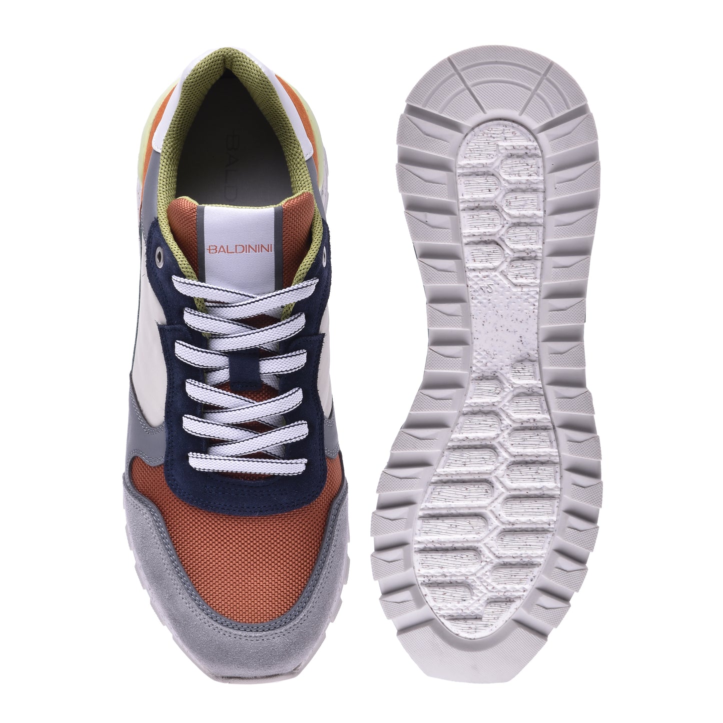 Sneakers en daim et tissu multicolore