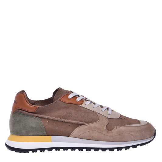Sneakers en daim taupe