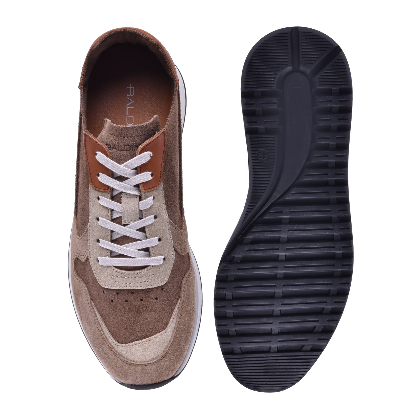 Sneakers en daim taupe