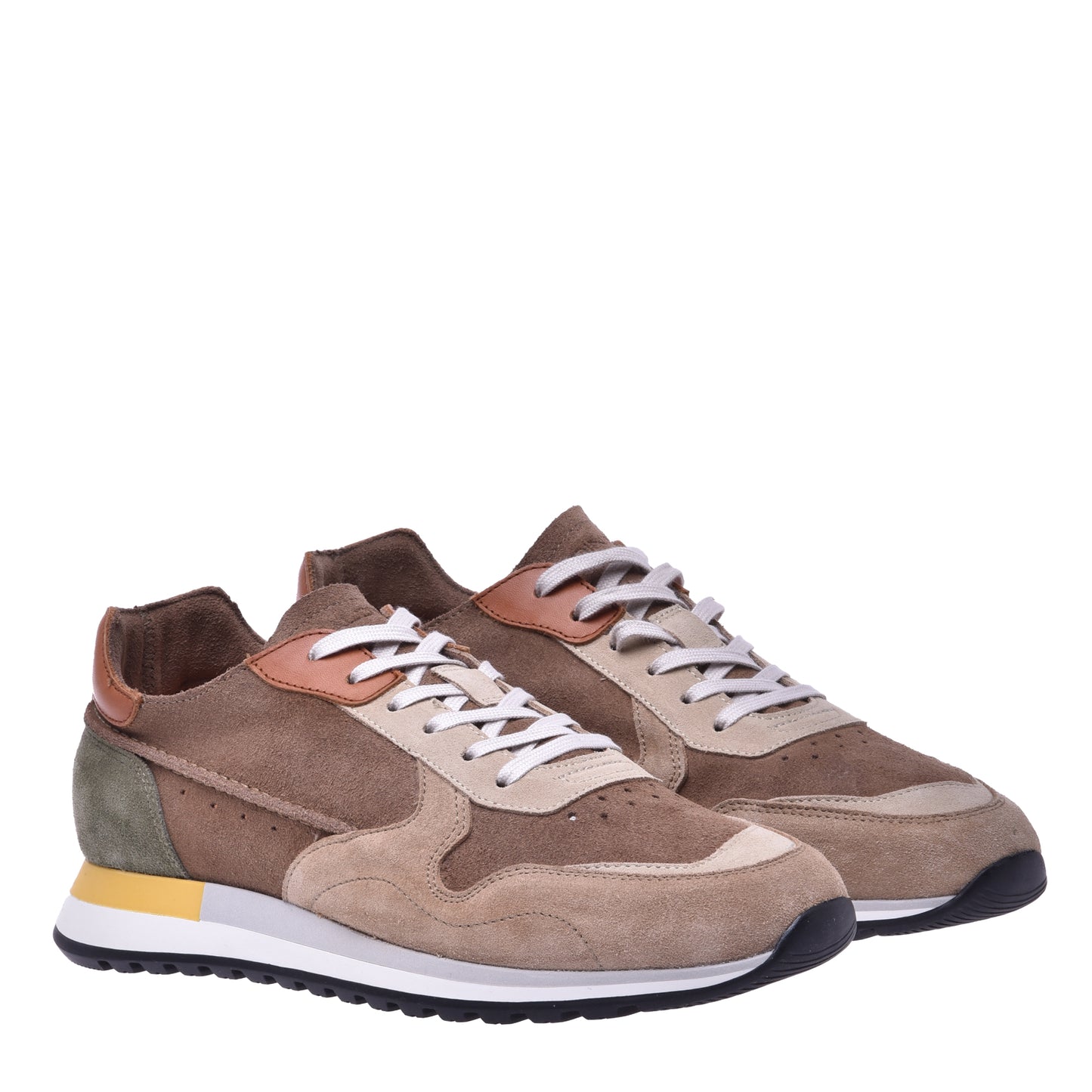 Sneakers en daim taupe
