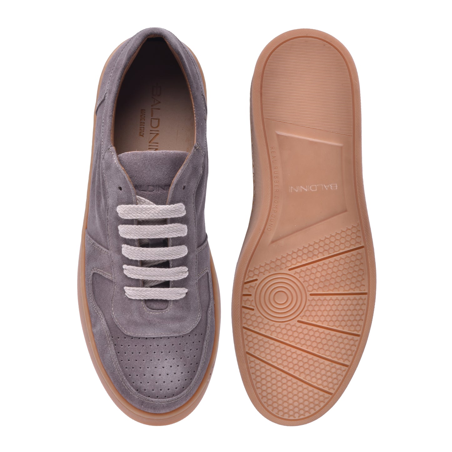 Sneakers en daim taupe