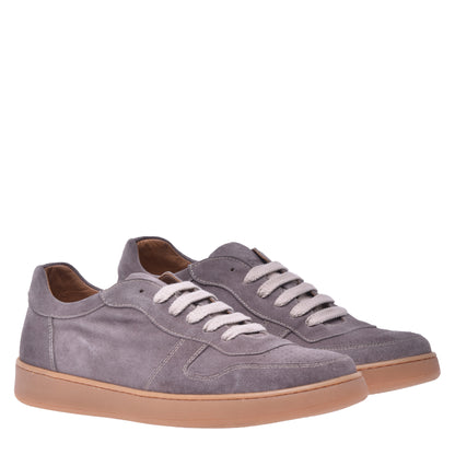 Sneakers en daim taupe