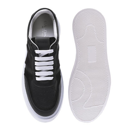 Sneakers en daim et nappa noir