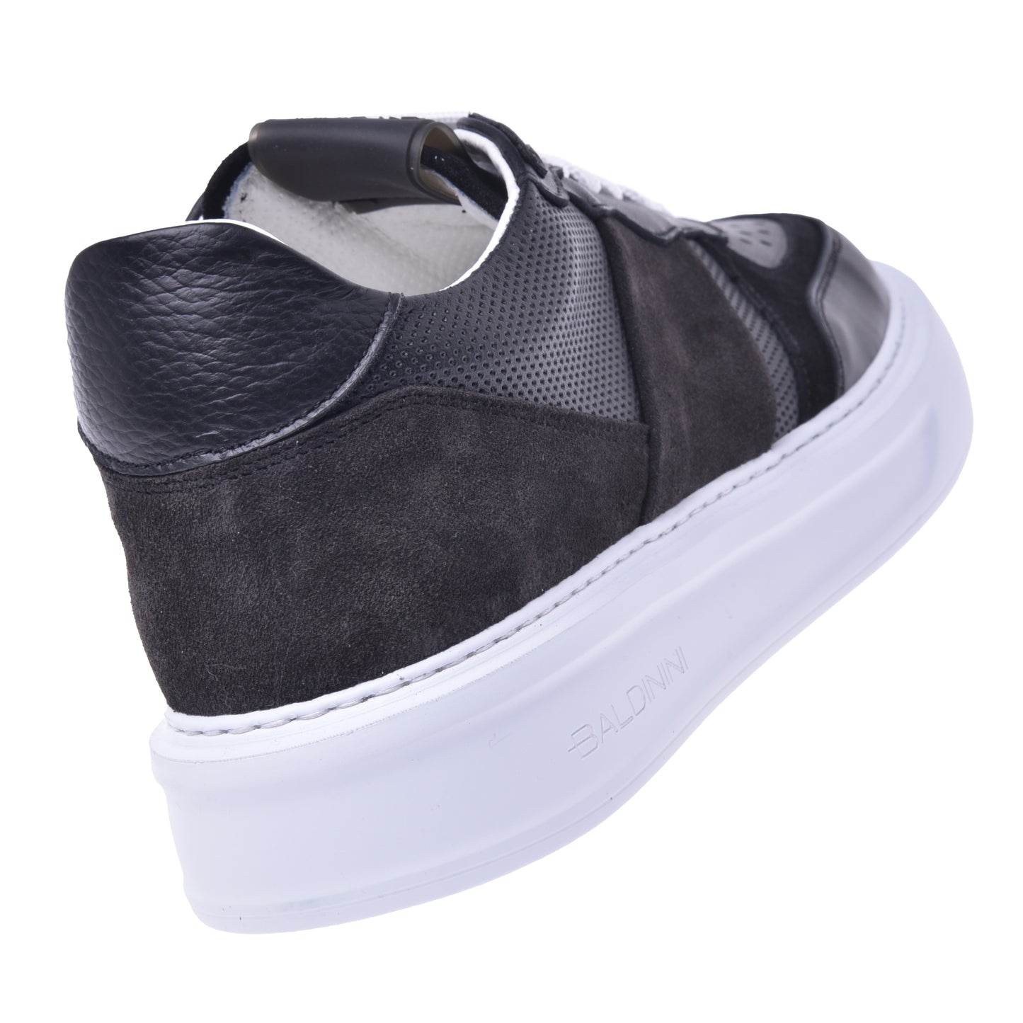 Sneakers en daim et nappa noir