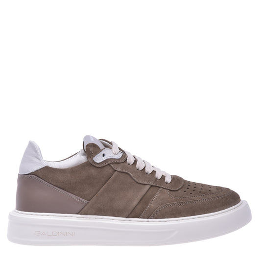 Sneakers en daim taupe