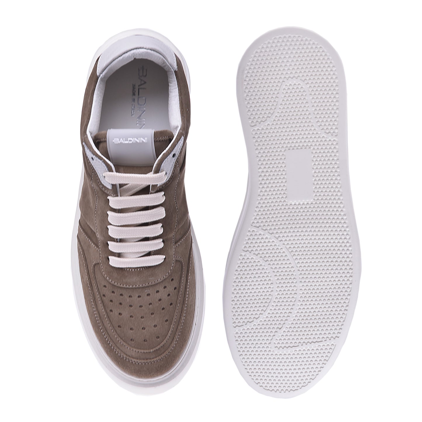 Sneakers en daim taupe