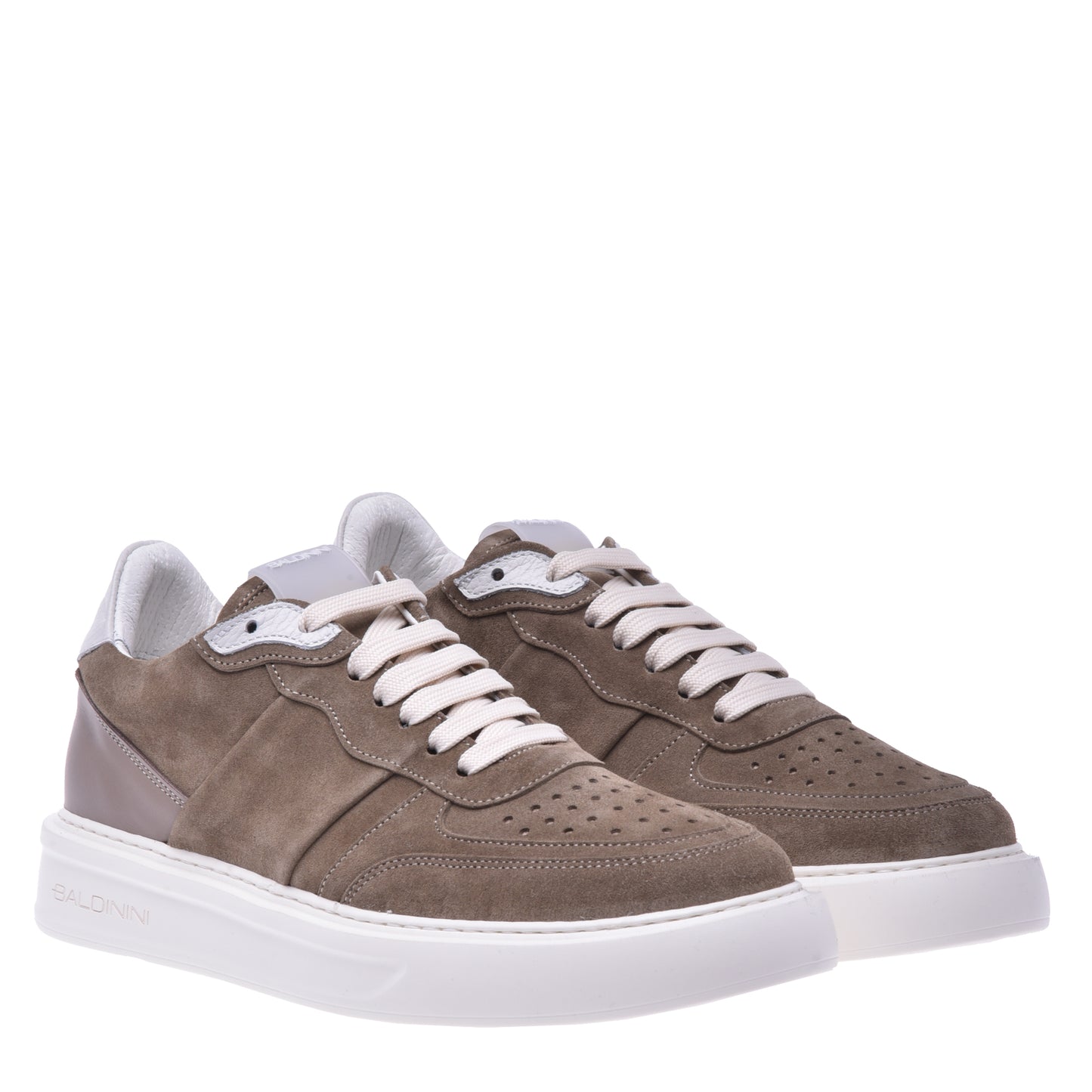 Sneakers en daim taupe