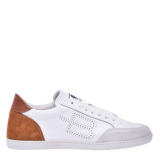 Sneakers en daim et nappa blanc