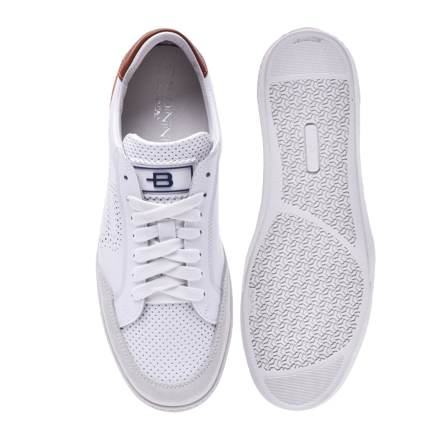 Sneakers en daim et nappa blanc