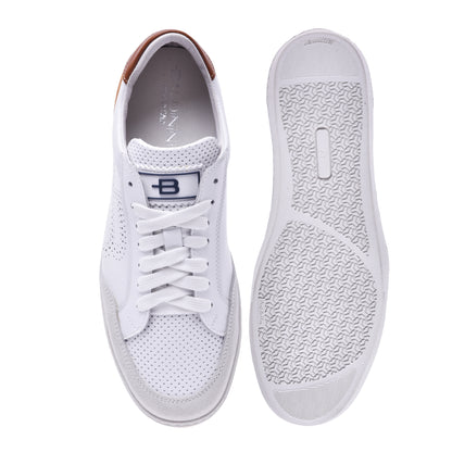 Sneakers en daim et nappa blanc