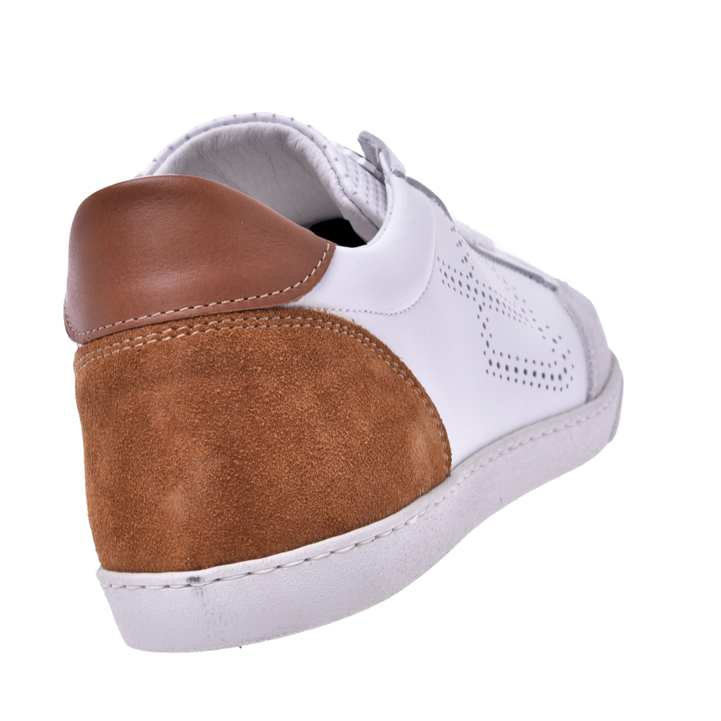 Sneakers en daim et nappa blanc