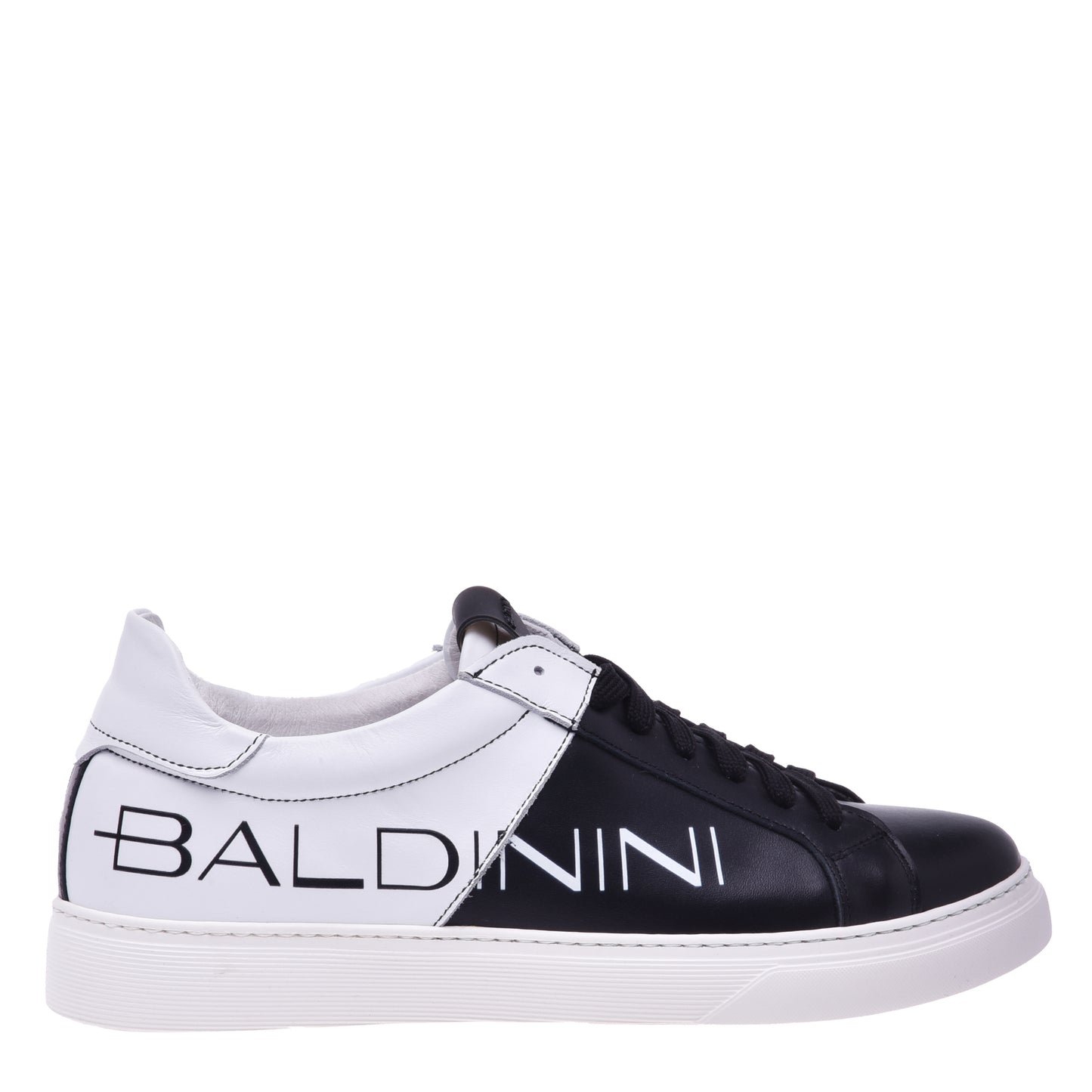 Sneakers en nappa blanc et noir